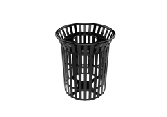 32 Gallon Skyline Trash Receptacle with Flared Top and Liner